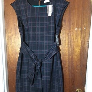 Plaid MIDI Sheath Dress